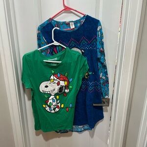 Peanuts Snoopy Nightgown and T-Shirt